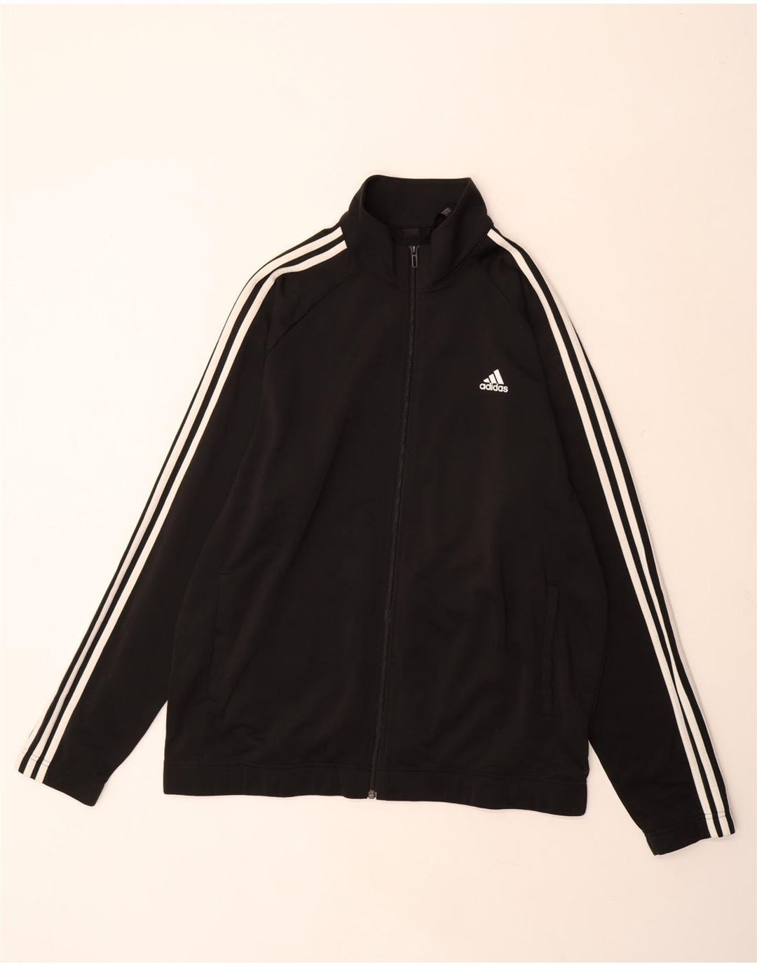 Adidas Chaqueta de chándal para hombre UK 48/50 XL Poliéster negro