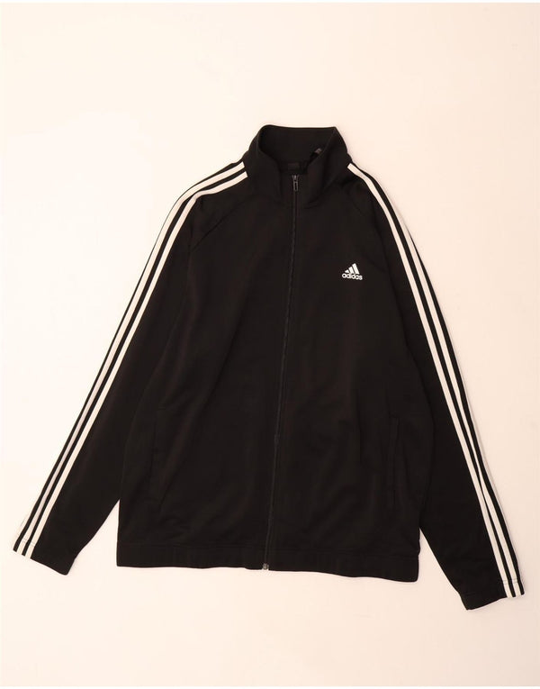 Adidas Chaqueta de chándal para hombre UK 48/50 XL Poliéster negro