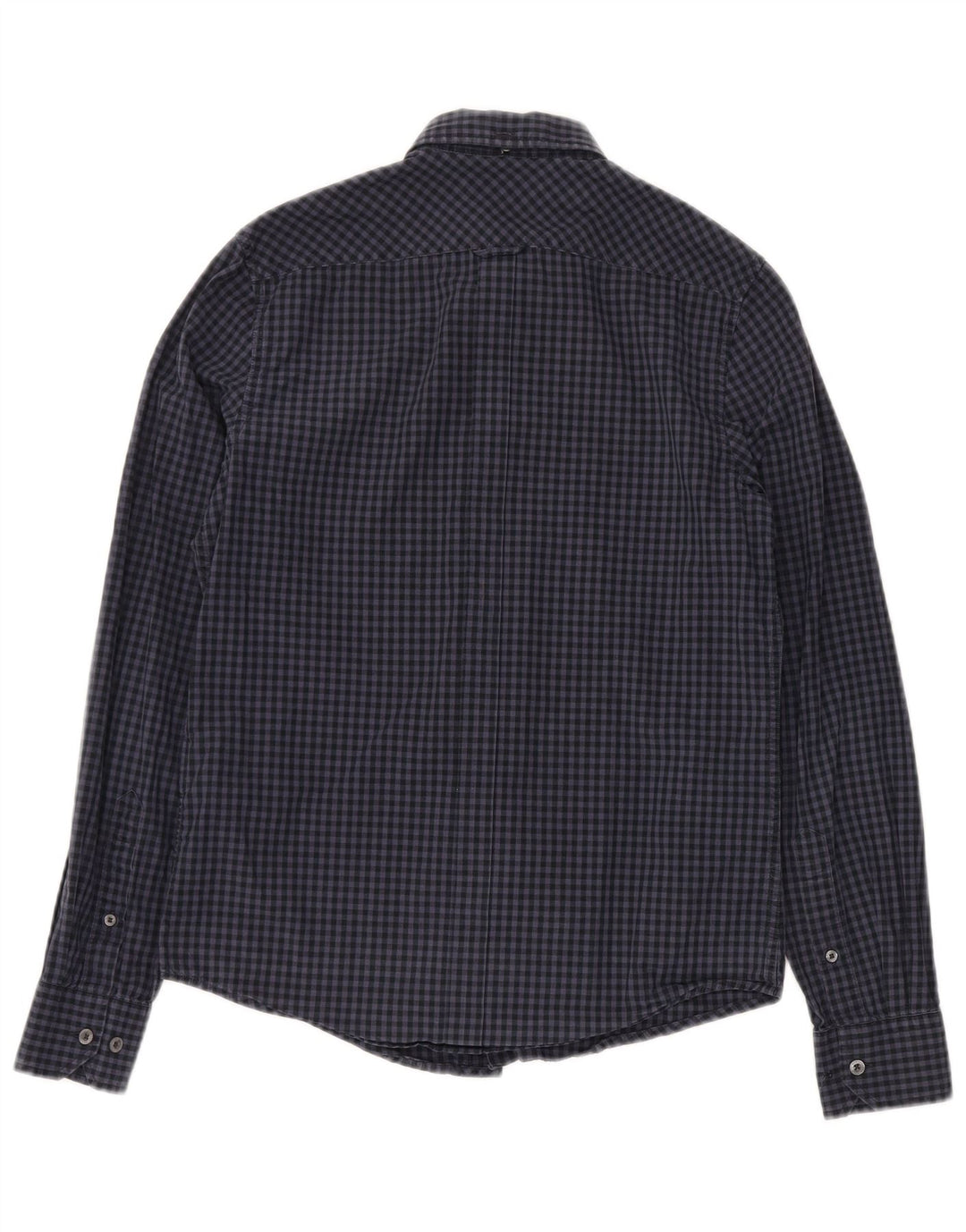 BEN SHERMAN Camisa para hombre XS Algodón a cuadros azul marino