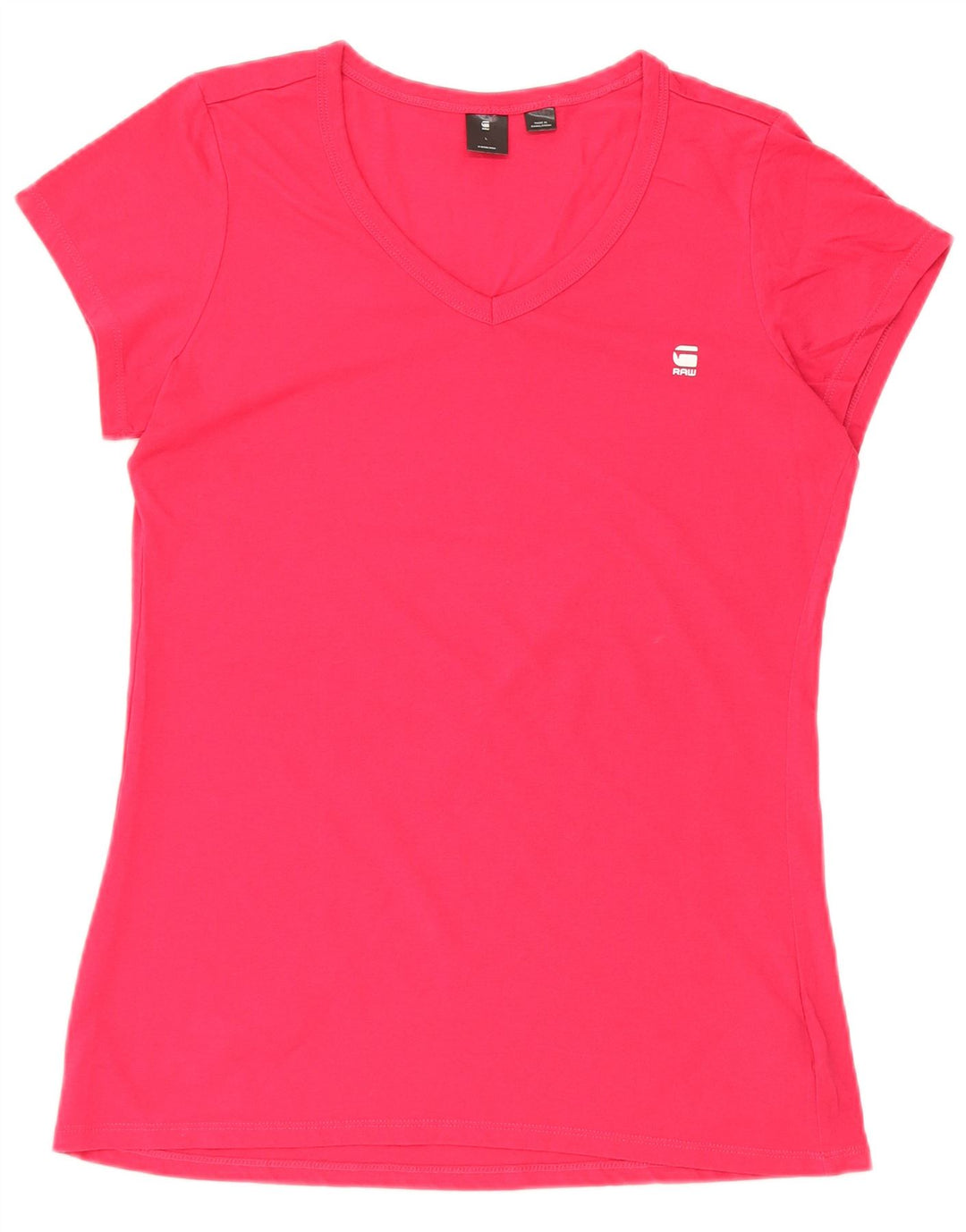 G-STAR Camiseta para mujer Top UK 44 Grande Rosa Algodón