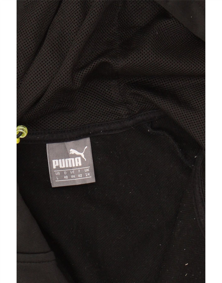 PUMA Sudadera con capucha y cremallera para mujer UK 14 Medium Black