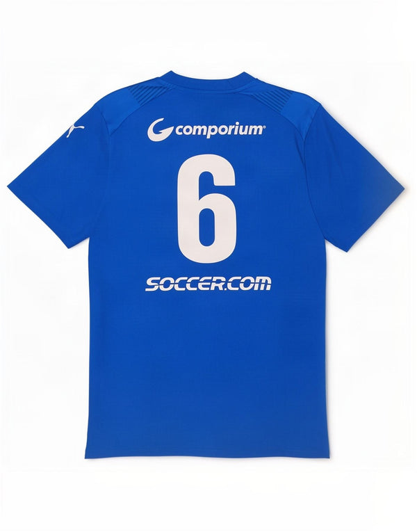 Puma Mens Charlotte Soccer Academy Graphic T-Shirt Top Medium Blue
