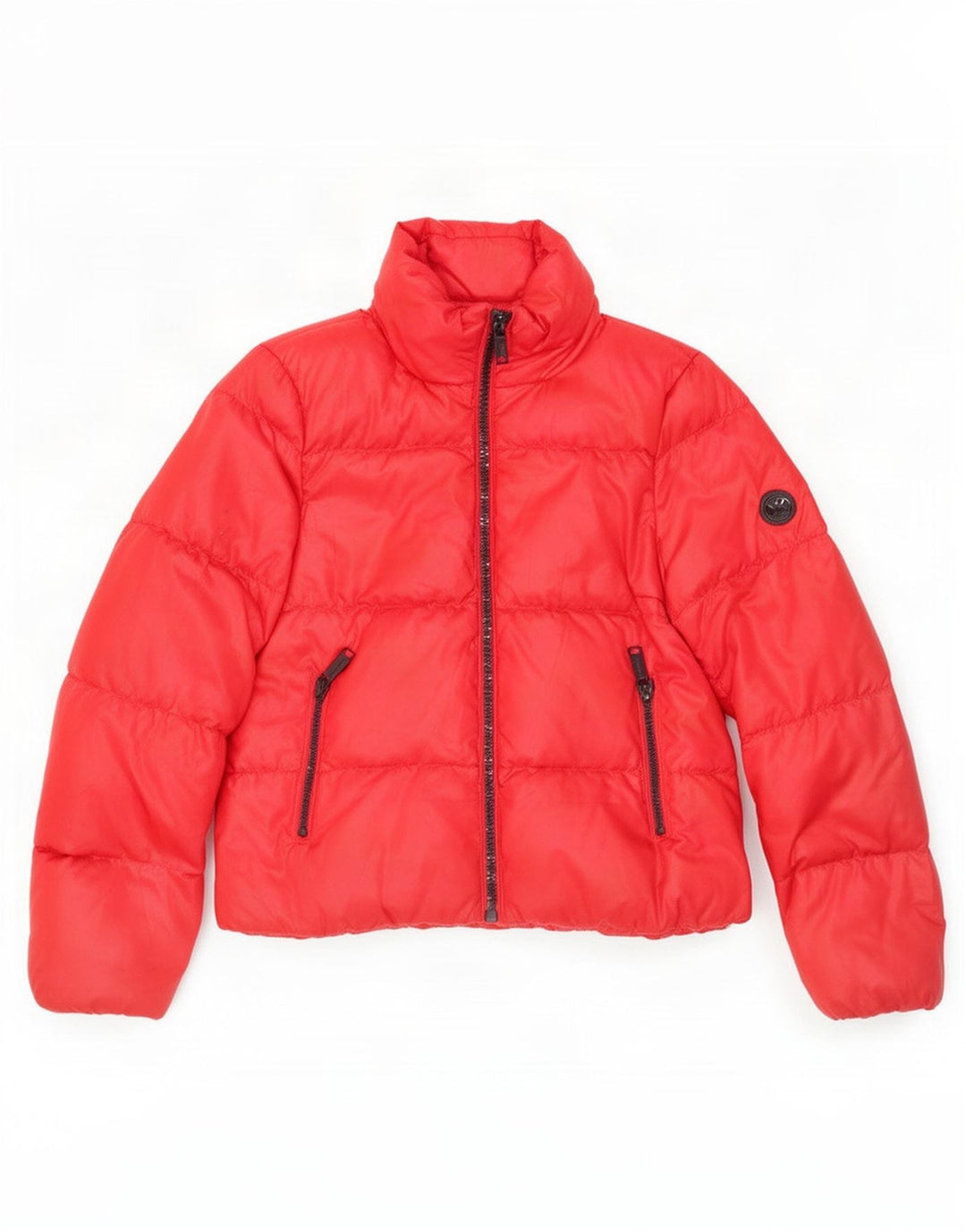 Michael Kors Chaqueta acolchada para mujer UK 10 Small Red Poliéster