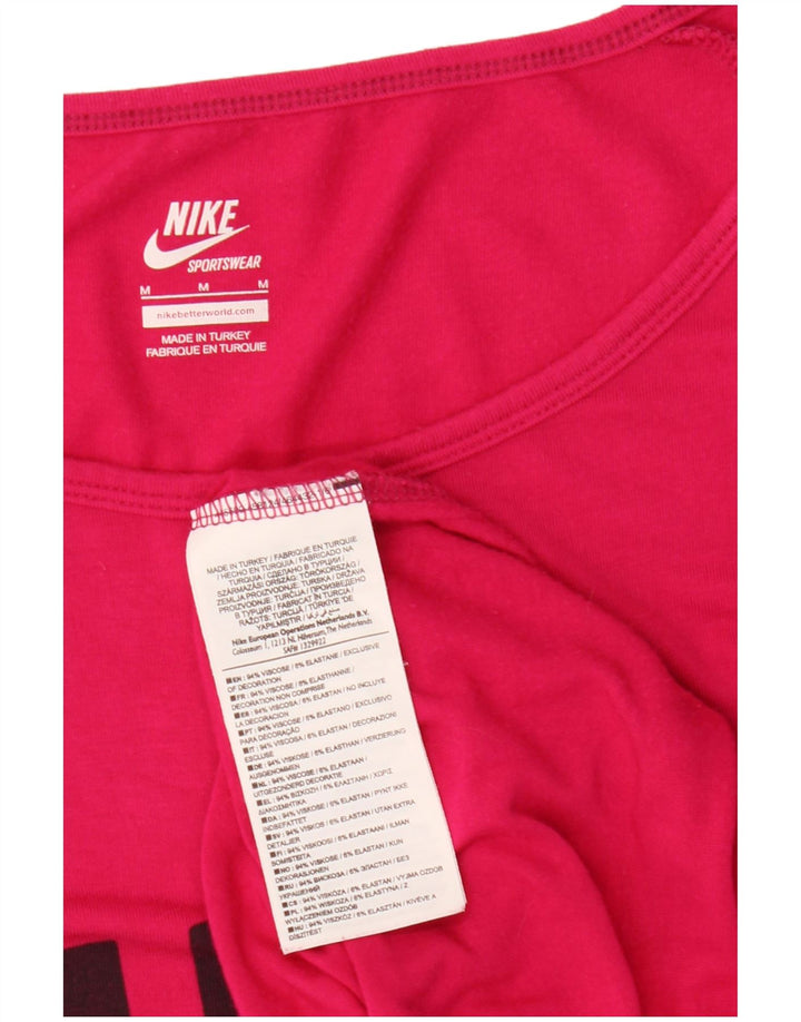 Nike Top gráfico de manga larga para mujer UK 44 Viscosa rosa medio