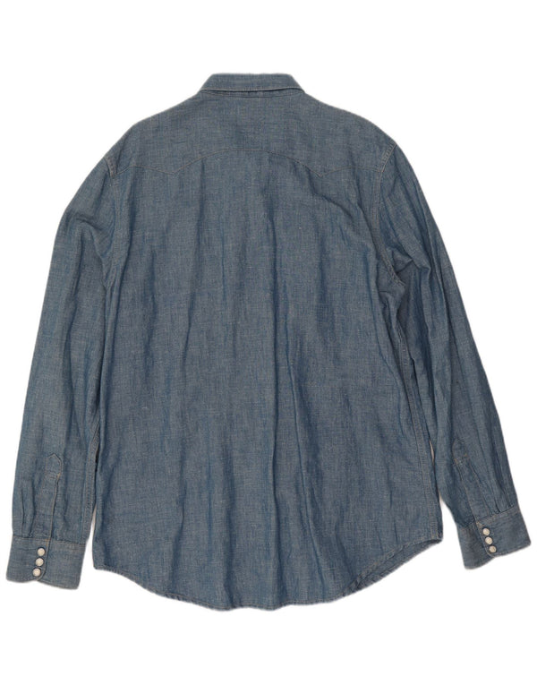 Levi's Camisa Western Slim Fit para Hombre XL Algodón Azul