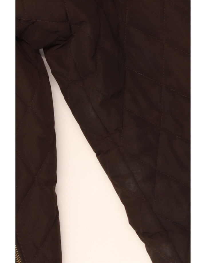 Zara Hombre Chaqueta Acolchada Militar UK 42 XL Marrón