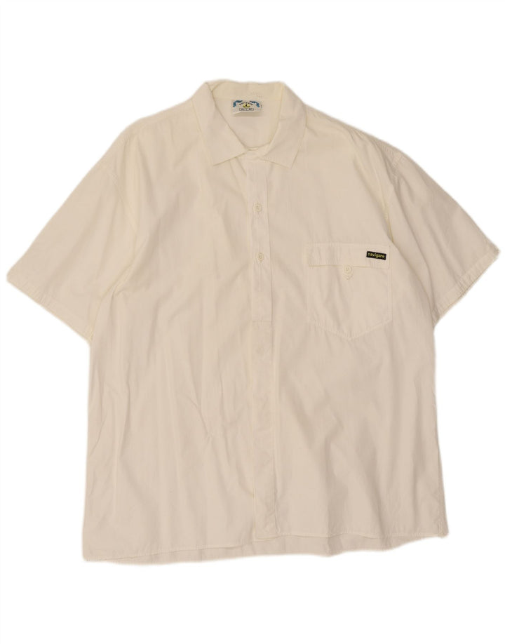 Navigare Camisa Manga Corta Hombre XL Blanco