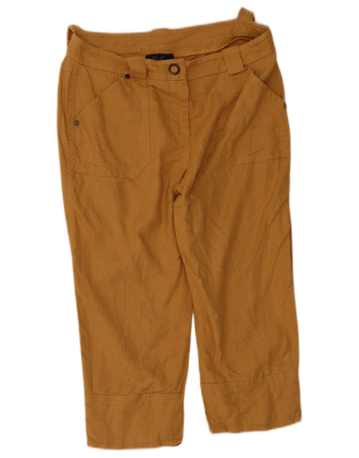 Luisa Spagnoli Pantalones Capri para Mujer IT 44 Medium W34 L18 Beige