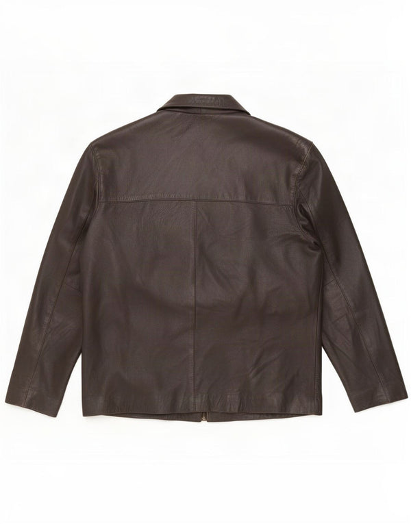 MONTANA Chaqueta de cuero para hombre UK 40 Large Brown