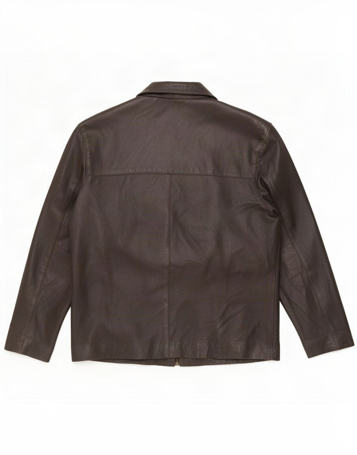MONTANA Chaqueta de cuero para hombre UK 40 Large Brown