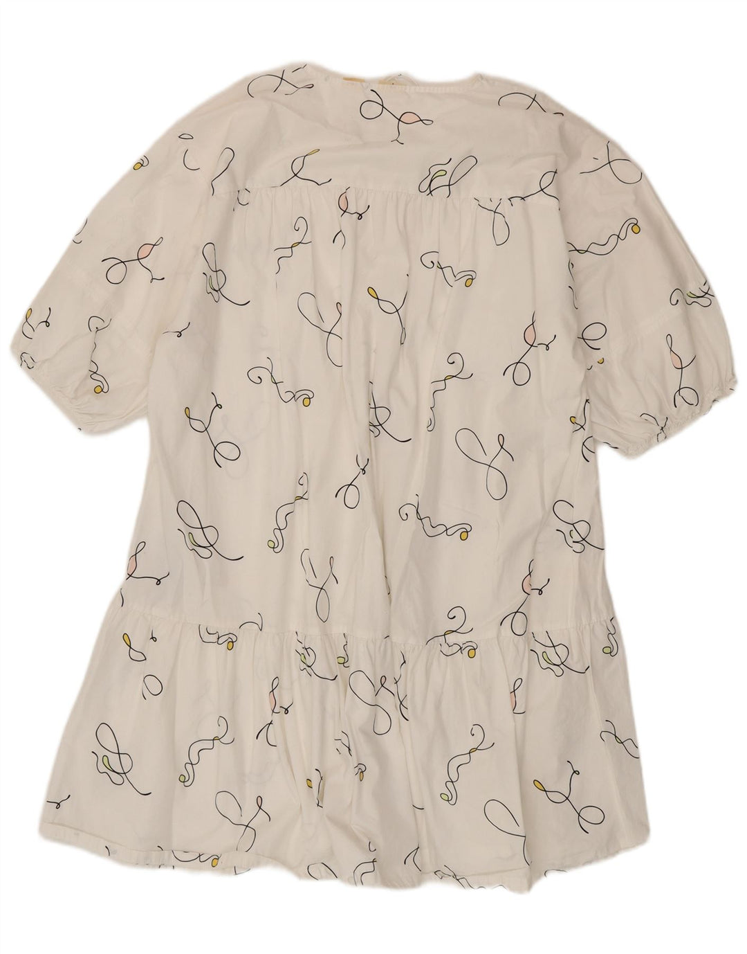 Levi's Vestido de tienda extragrande con estampado abstracto para mujer, talla 40, talla mediana, color blanco