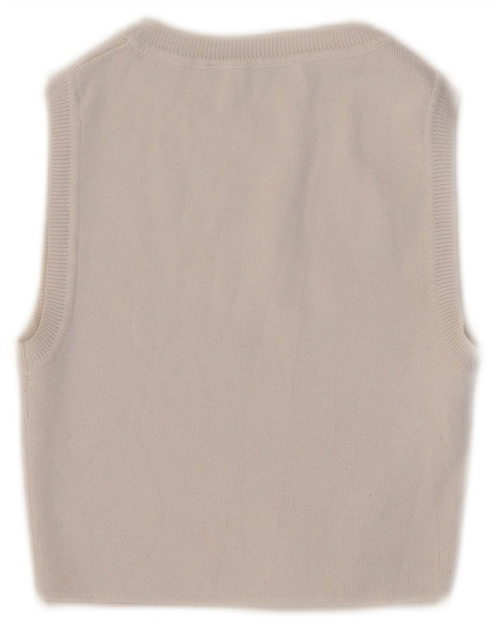 Zara Mujer Crop Vest Top UK 8 Small Blanco
