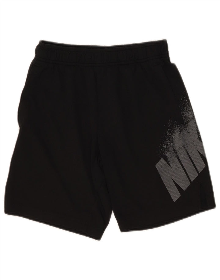 Nike Pantalones cortos deportivos Dri Fit Graphic para niños 8-9 años Pequeño Poliéster negro