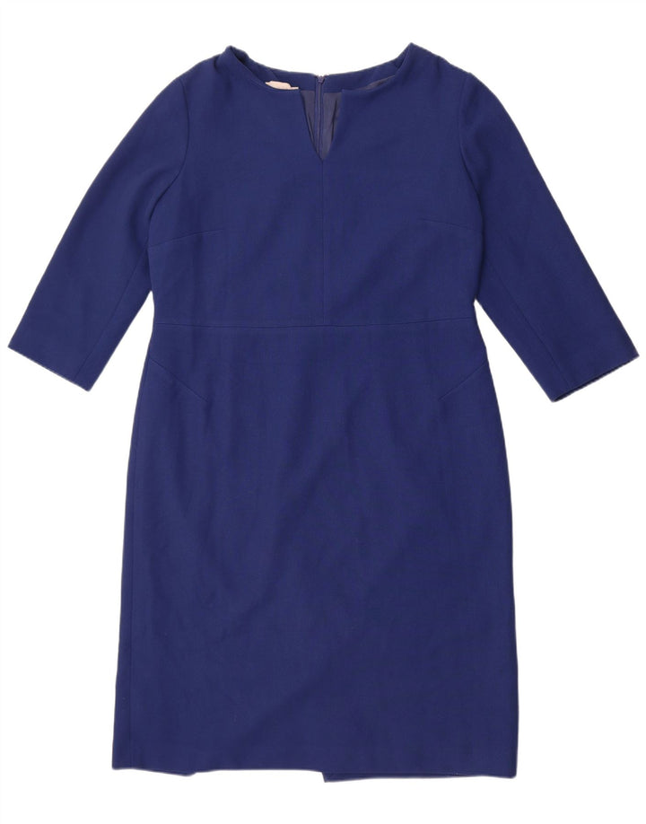 Hobbs Vestido tubo de manga 3/4 para mujer UK 46 Poliéster azul grande