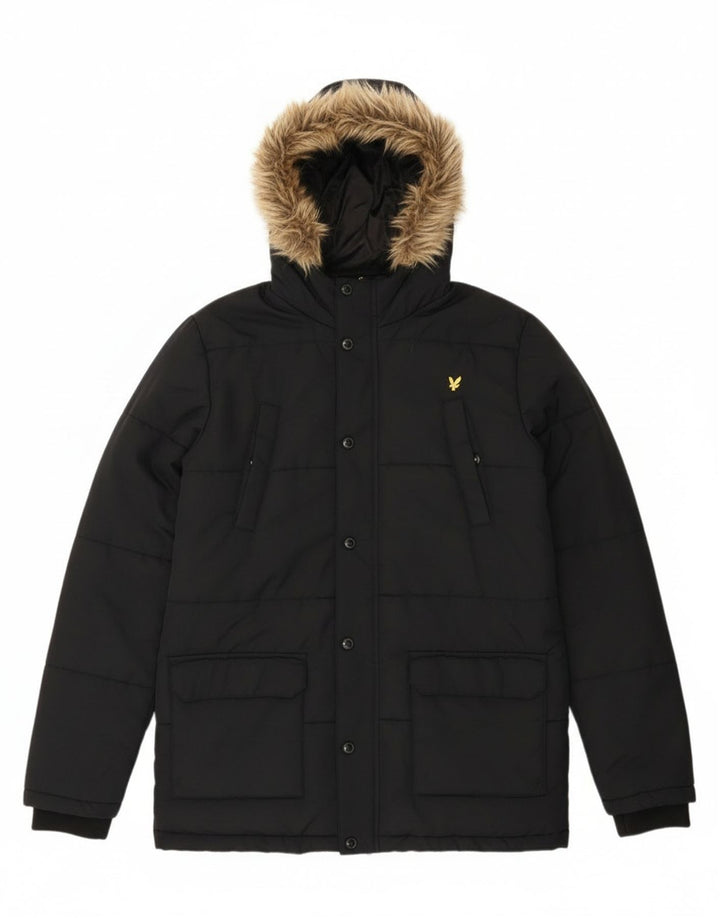 Lyle & Scott Chaqueta acolchada con capucha para niño 14-15 años Poliamida negro