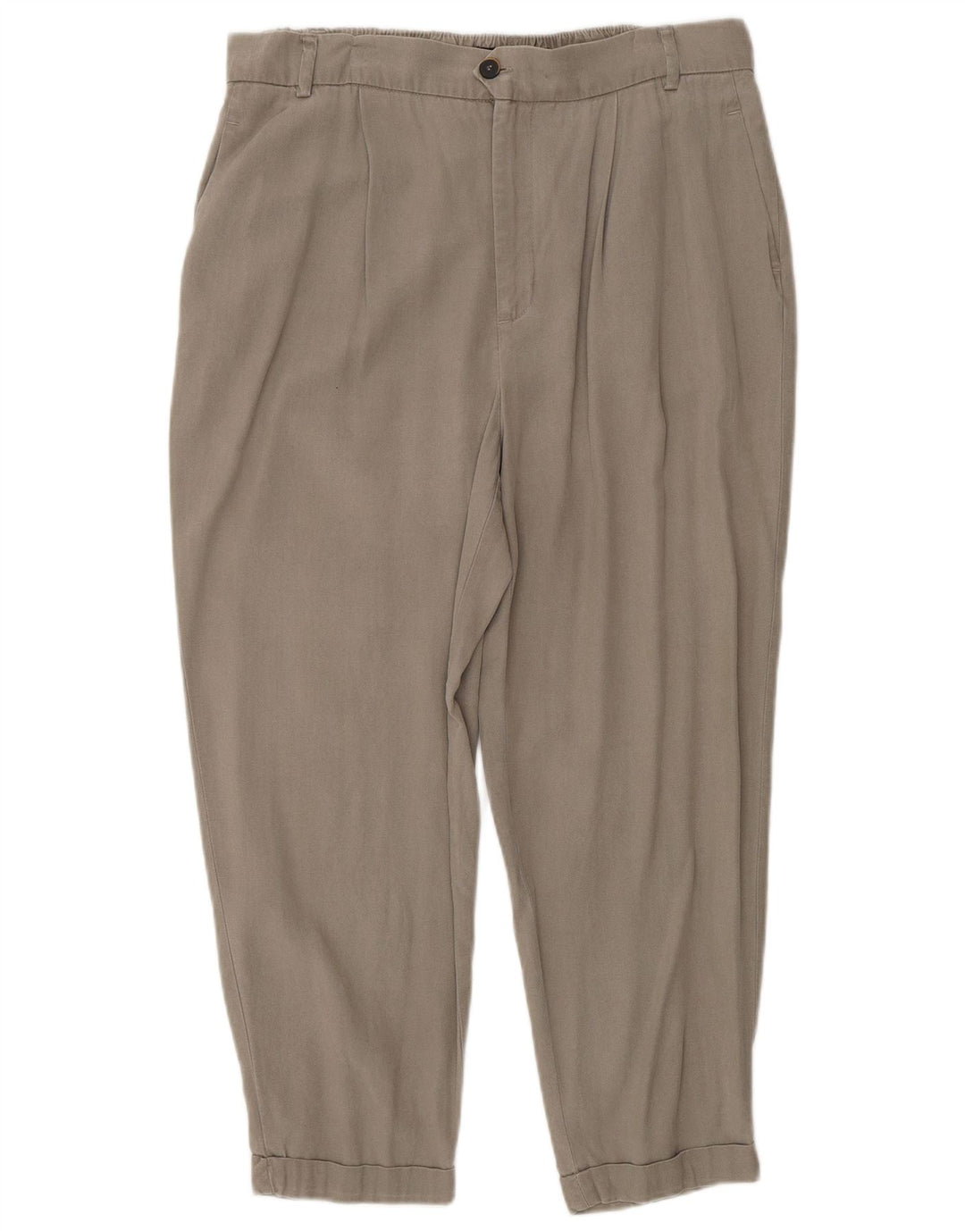 ZARA Mujer Pantalón Cropped Mediano W28 L23 Beige