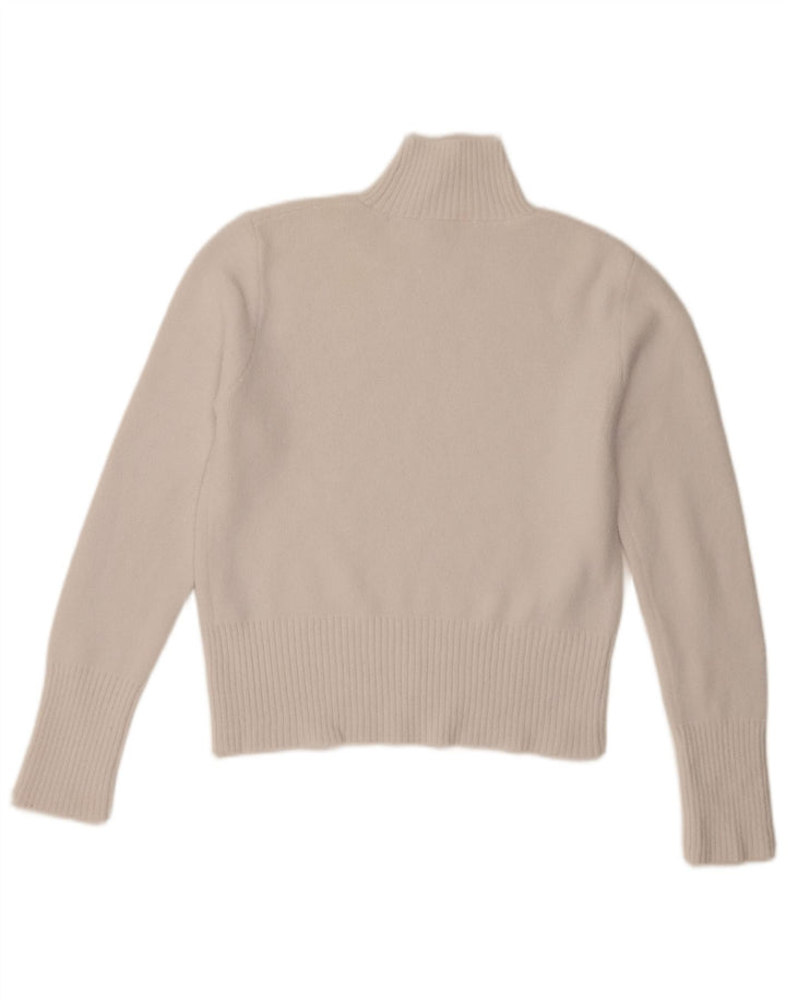 Zara - Jersey con cuello alto para mujer, talla 40, nailon blanco mediano