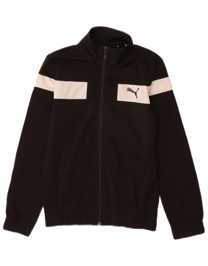 Puma Chaqueta de chándal para niño 9-10 años Negro Colorblock Poliéster