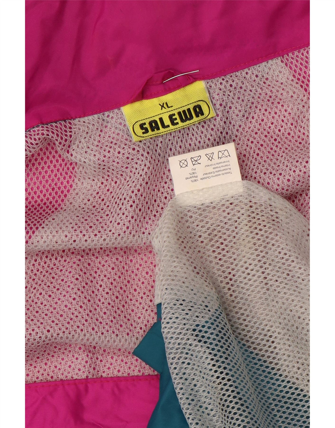 SALEWA Chaqueta cortavientos para hombre ES 42 XL Poliamida color block rosa