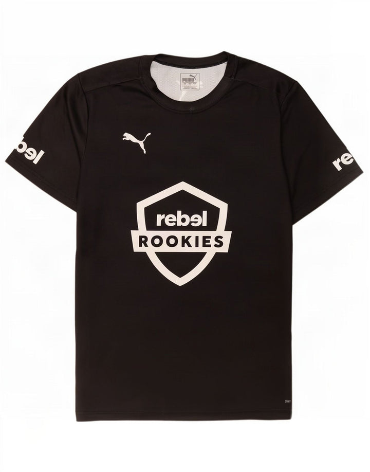 Puma - Camiseta gráfica para hombre, talla grande, poliéster negro