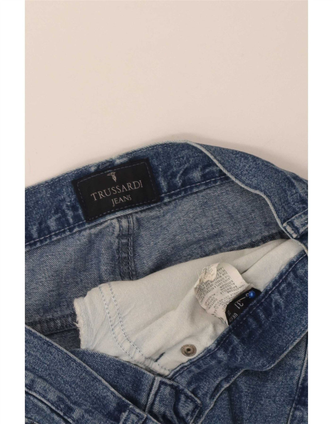 Vaqueros Trussardi Mujer Rectos W29 L33 Azul Algodón