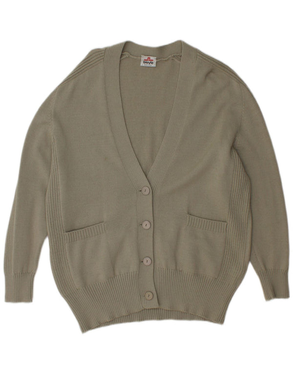 BLEYLE Suéter tipo cárdigan para mujer UK 20 2XL Lana virgen verde