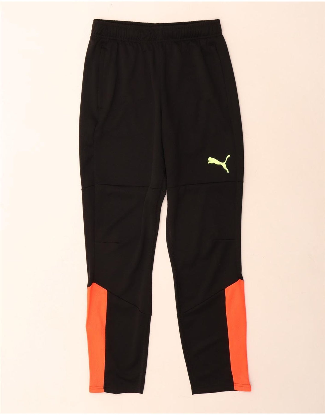 PUMA Pantalones de chándal para niño 13-14 años Negro Poliéster color block