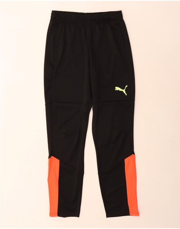 PUMA Pantalones de chándal para niño 13-14 años Negro Poliéster color block