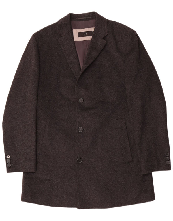 Hugo Boss Abrigo para hombre EU 54 2XL Lana gris