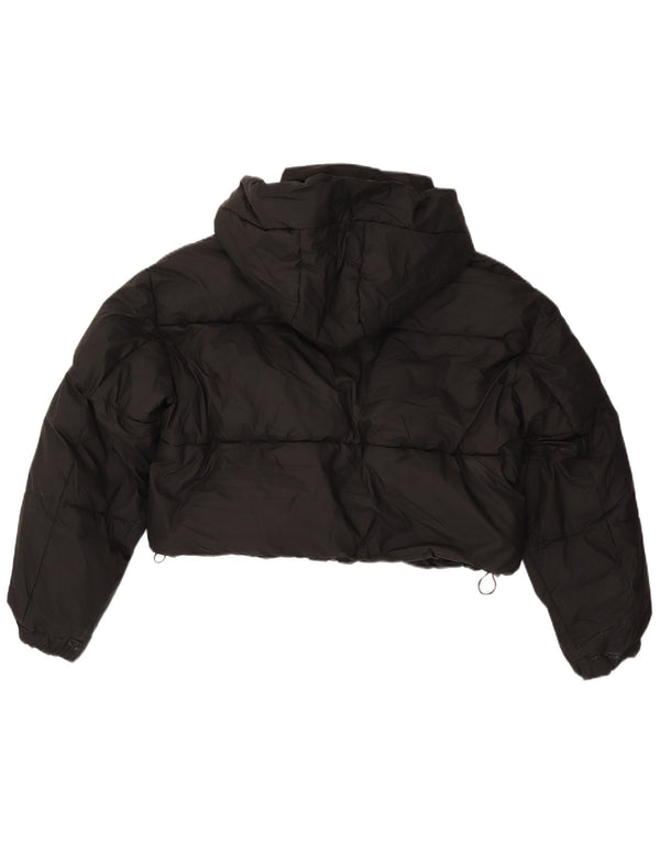 Zara Chaqueta Acolchada Suelta Con Capucha Para Mujer UK 44 Medium Black