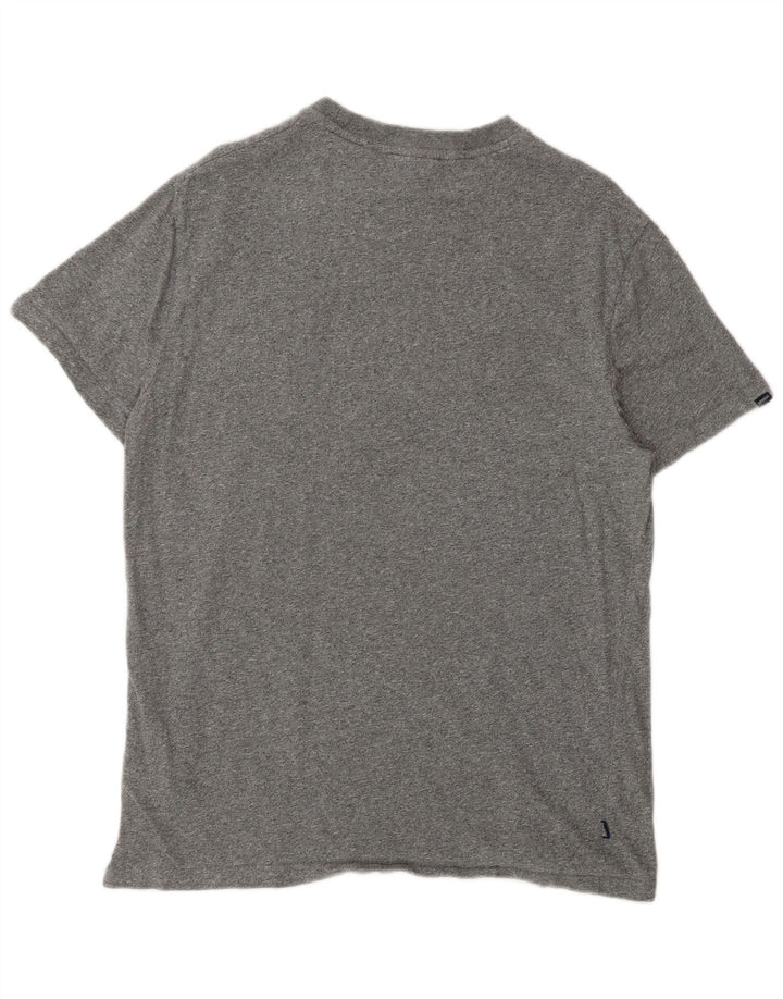 Superdry Camiseta para hombre Top grande de algodón moteado gris
