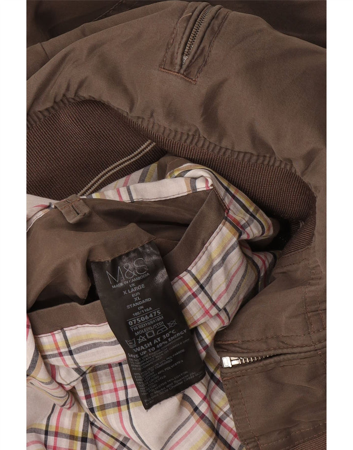 Marks & Spencer Chaqueta Bomber para Hombre UK 42 XL Poliéster Gris