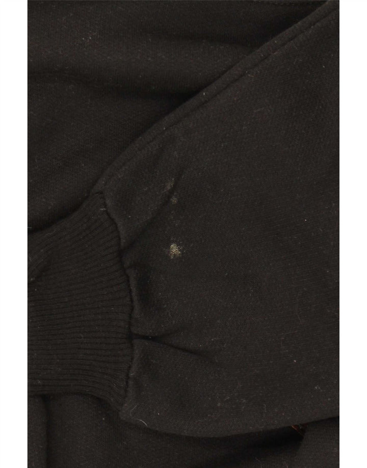 Vintage hombres sudadera gráfica jumper XL algodón negro