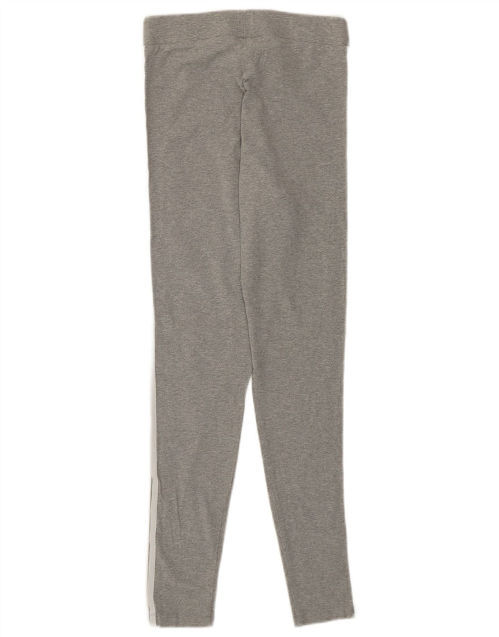 Adidas Womens Leggings UK 10 Small  Grey Cotton