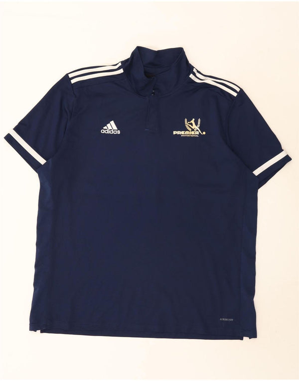 Adidas Polo Aeroready Graphic para hombre 2XL Azul marino Colorblock