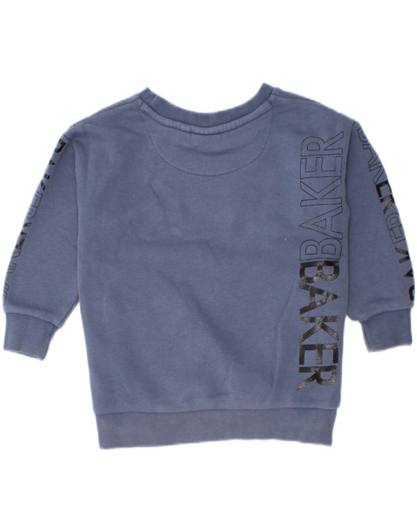 Ted Baker Sudadera estampada para bebés niños 18-24 meses Algodón azul marino