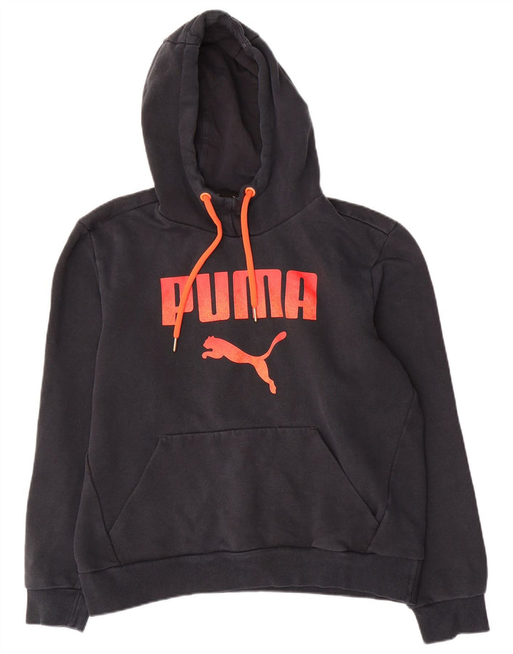 Puma Hombre Sudadera Con Capucha Gráfica Jersey De Algodón Negro Mediano