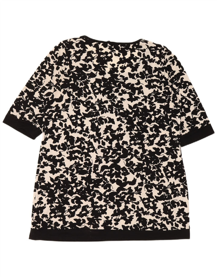 MARKS & SPENCER Blusa para mujer Top UK 46 Grande Poliéster floral negro
