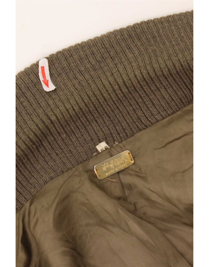 Vintage hombres bombardero ante chaqueta Reino Unido 38 medio beige