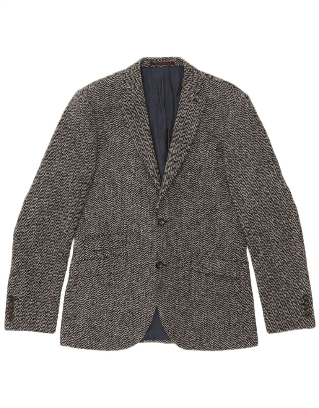 Next Chaqueta tipo blazer de 2 botones para hombre UK 38 Medium Grey Chevron