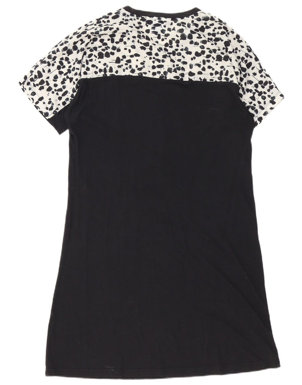 Adidas Vestido tipo camiseta para mujer UK 8 Small Black Animal Print