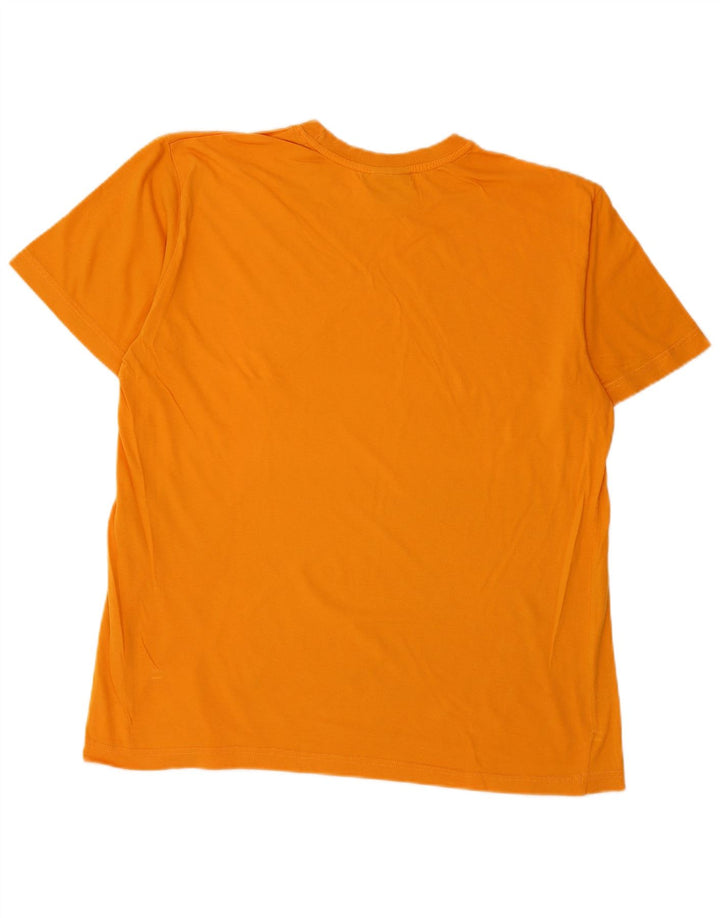 DIADORA Hombre Camiseta Gráfica Top Grande Naranja Algodón