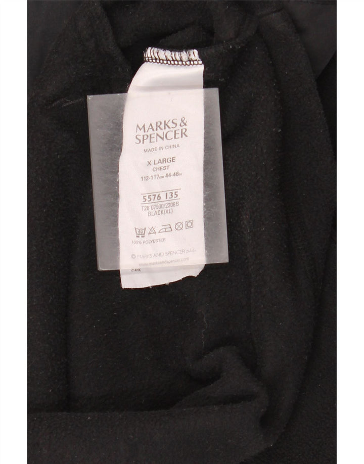 Marks & Spencer Chaqueta polar para hombre UK 42 XL Poliéster color negro