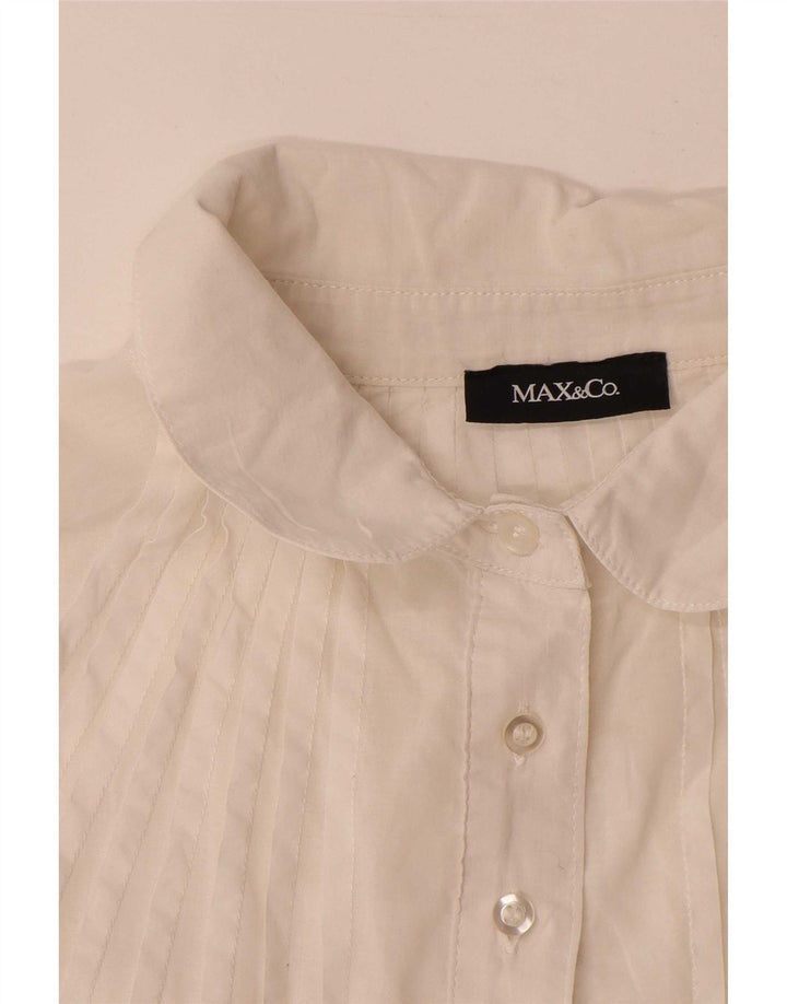 Max & Co. Blusa para Mujer Top UK 44 Grande Blanco
