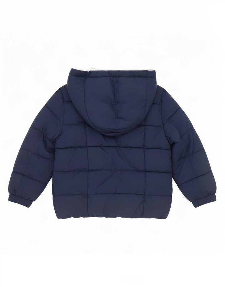 Benetton Cazadora Acolchada Con Capucha Niño 2-3 Años Azul Marino Poliéster