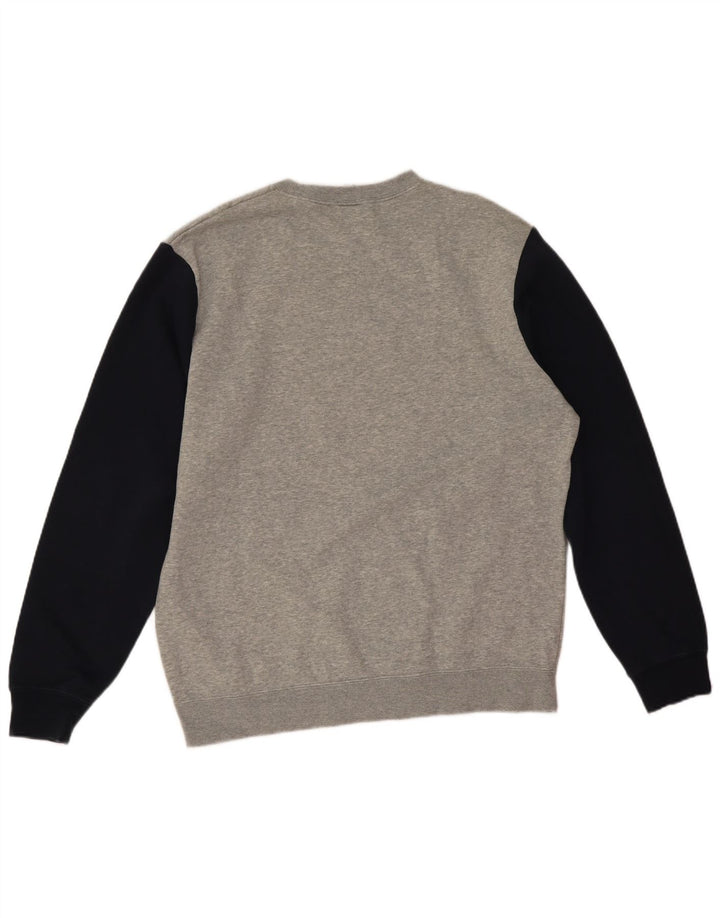 Nike Hombre Sudadera con gráfico tipo jersey de algodón color block en gris medio