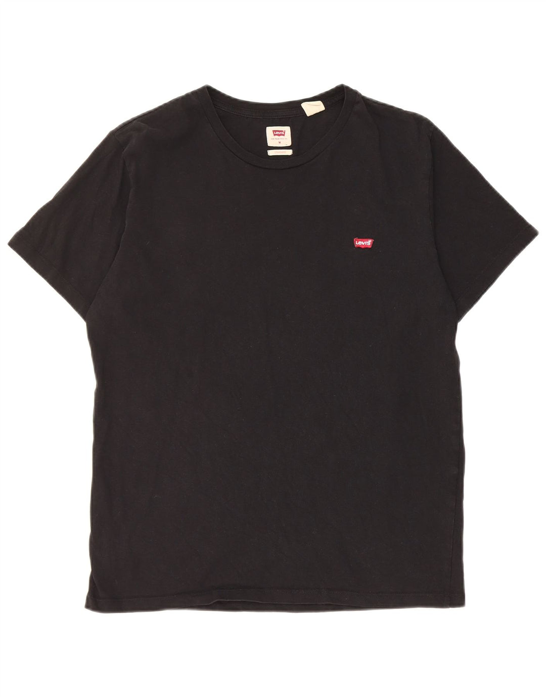 Levi's Camiseta estándar para hombre Top mediano de algodón negro