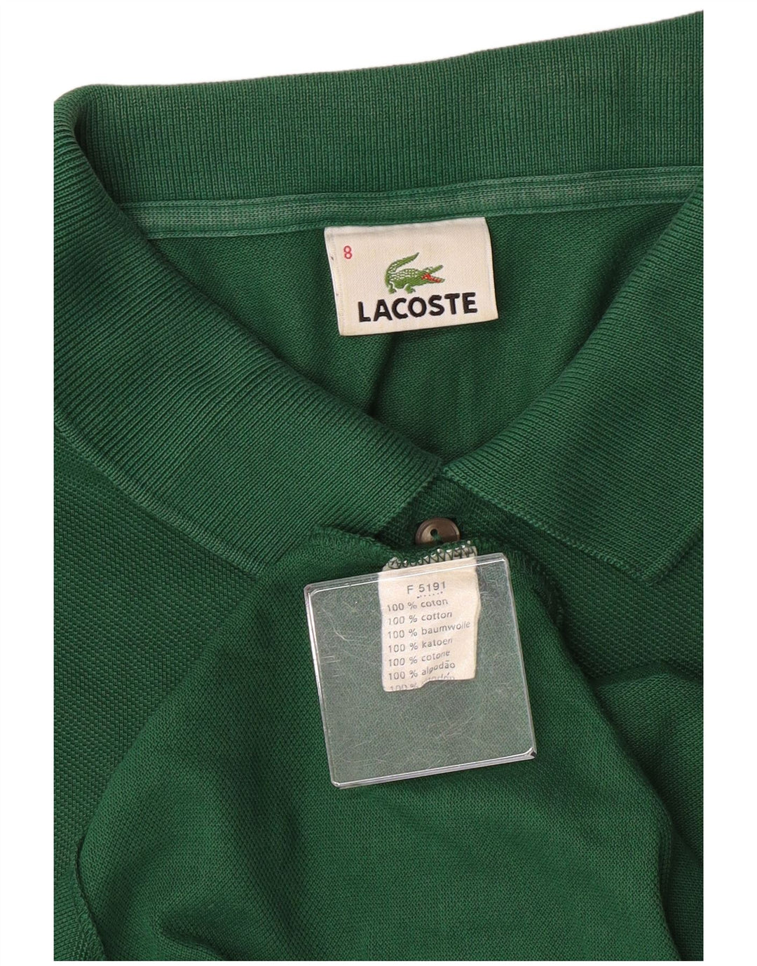 Polo Lacoste para hombre talla 8 3XL algodón verde