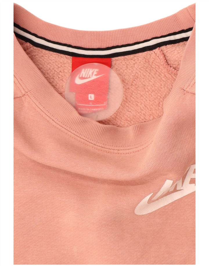 NIKE - Sudadera para mujer, talla 40, talla grande, algodón rosa