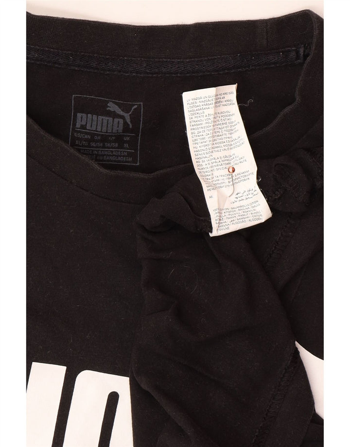 PUMA Camiseta gráfica para hombre Top XL Algodón negro